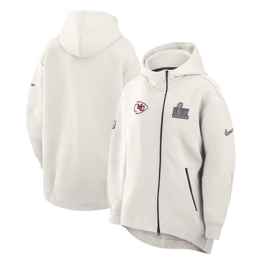 Kansas City Chiefs Super Bowl 59 LIX Opening Night Media Tech Fleece Zip Hoodie‎